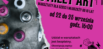 Zgłoś się na warsztaty STREET ARTU i stwórz borowiacki mural w Lubiewie!