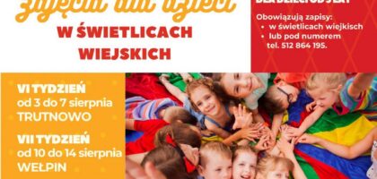 Harmonogram zajęć w świetlicach wiejskich – SIERPIEŃ